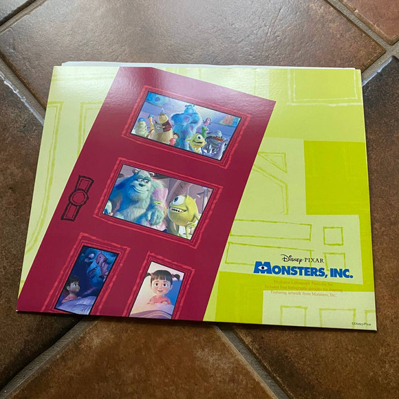 Disney Pixar Monsters Inc. Exclusive Litograph Portfolio Prints - Picture 2 of 4